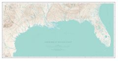 Landforms of the Gulf Coast Fine Art Print Map